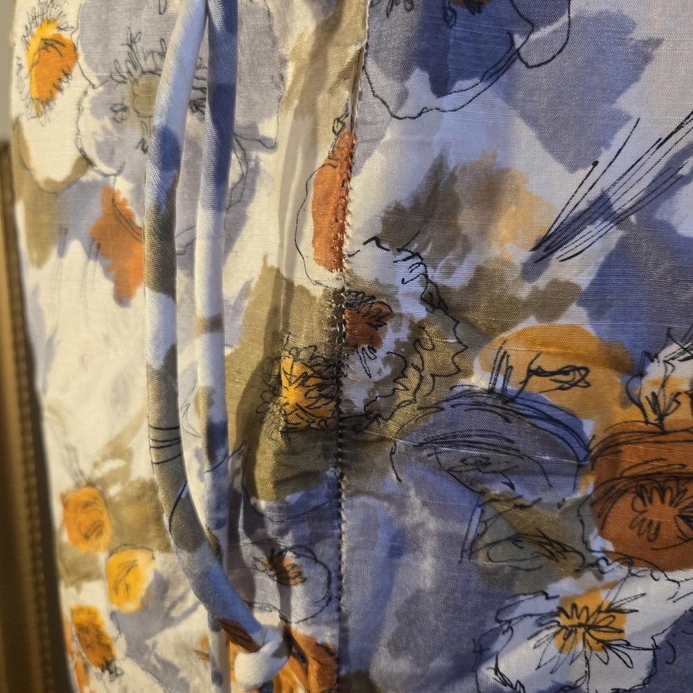 Vintage Silk Floral Print Dress With Pockets - Picture 8 of 8